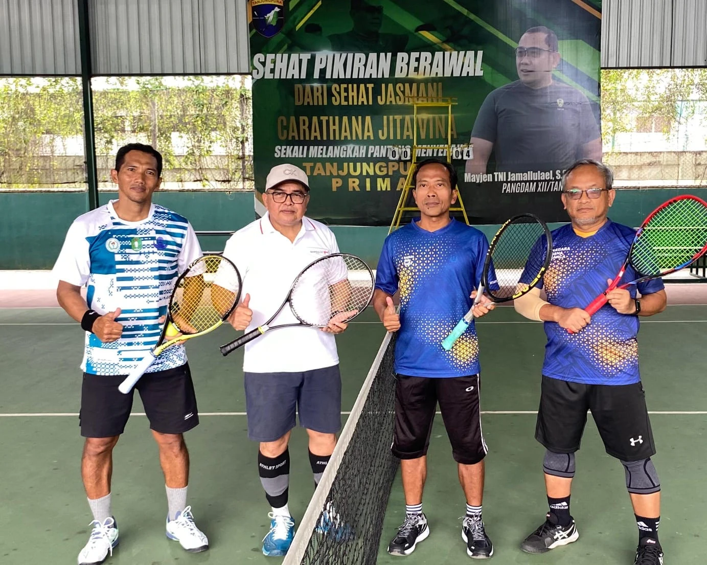Tim Tenis Pemkot Ganda Putra Eksekutif Siap Rebut Juara Open Turnamen Tenis Lapangan se-Kalbar