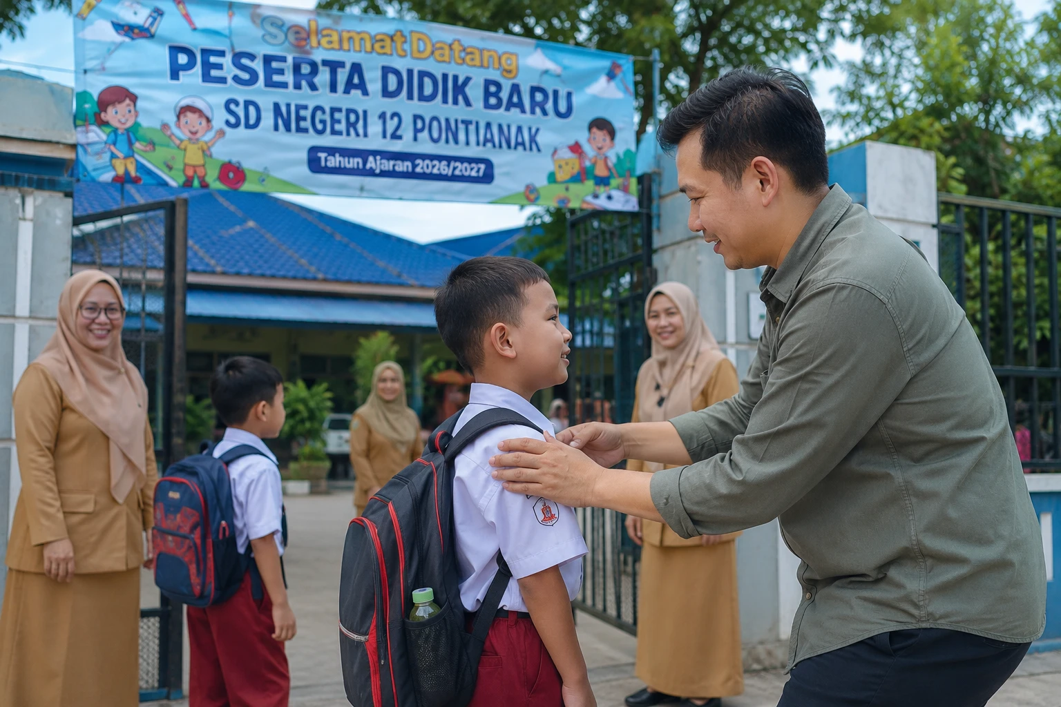 Disdikbud Pontianak Imbau Ayah Antar Anak di Hari Pertama Sekolah