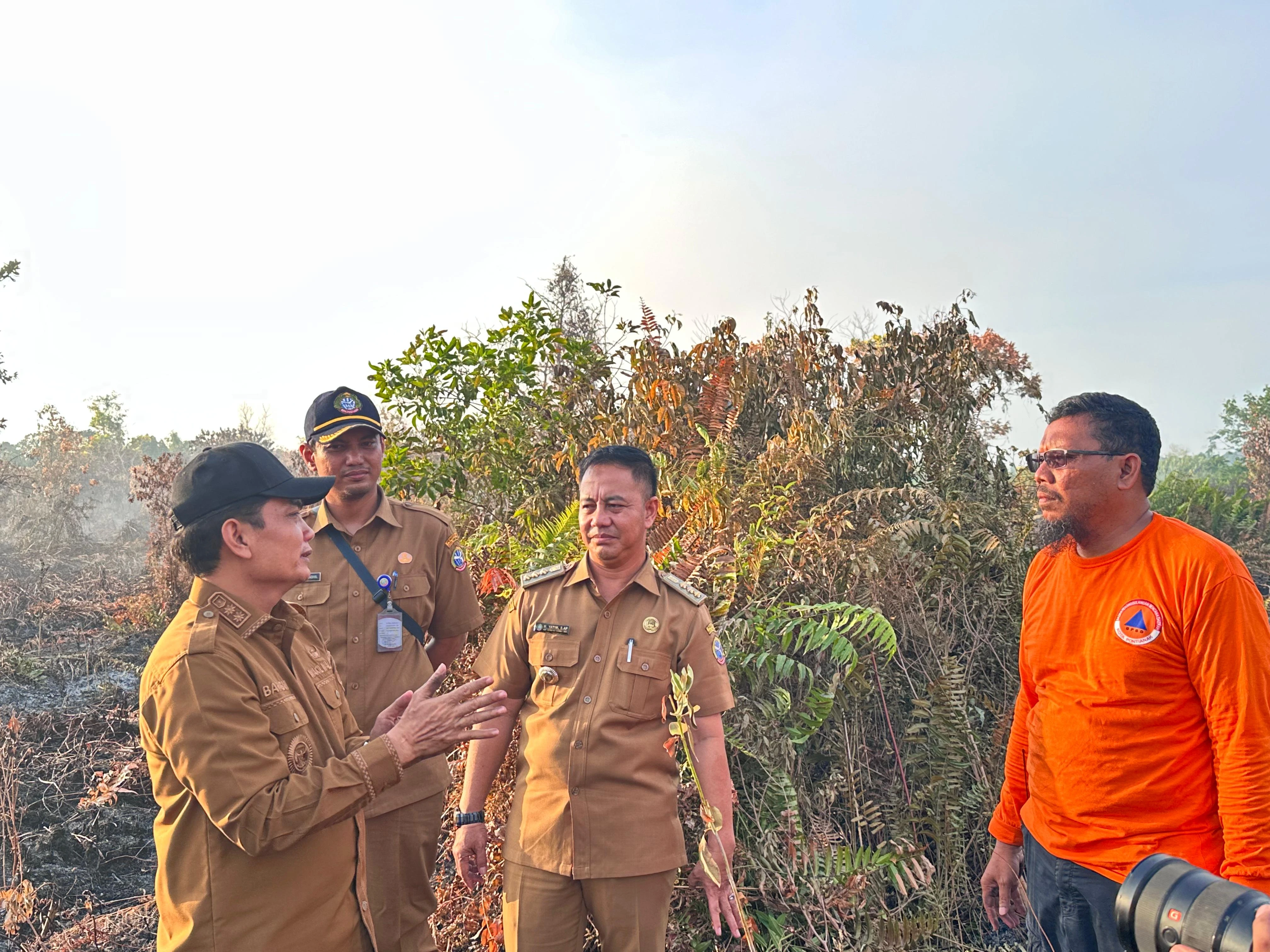Bahasan Tinjau Lokasi Karhutla, Pastikan Api Telah Padam