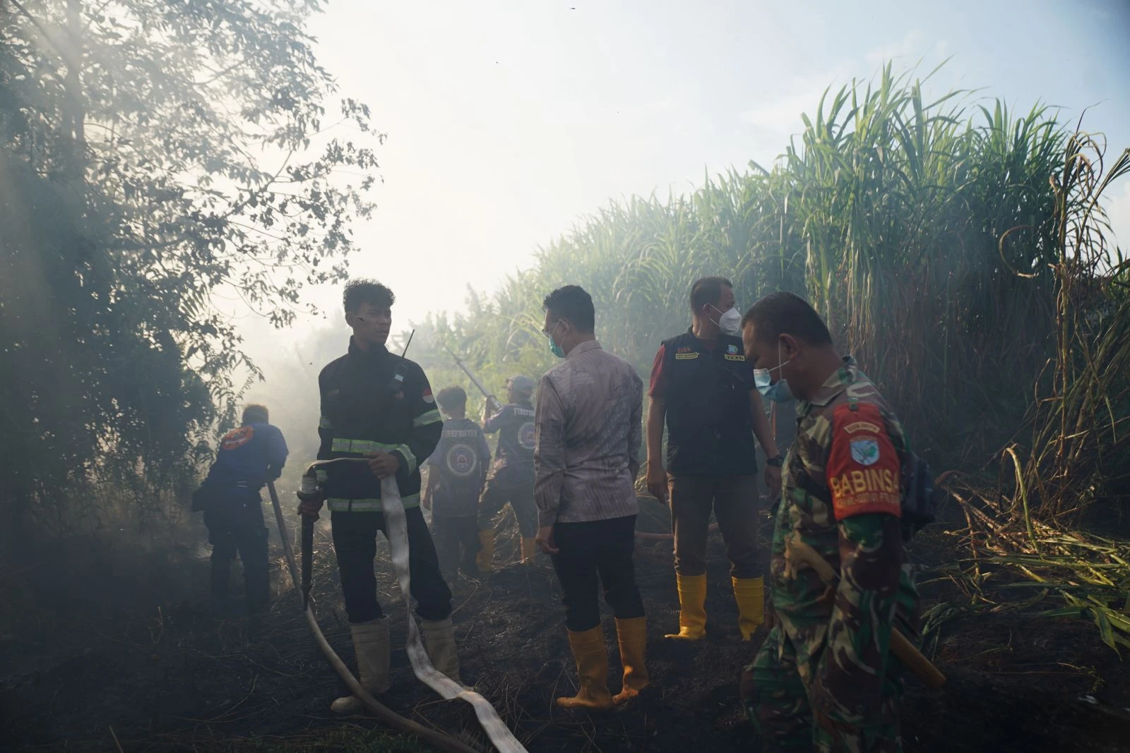Edi Tinjau Kebakaran di Batas Kota