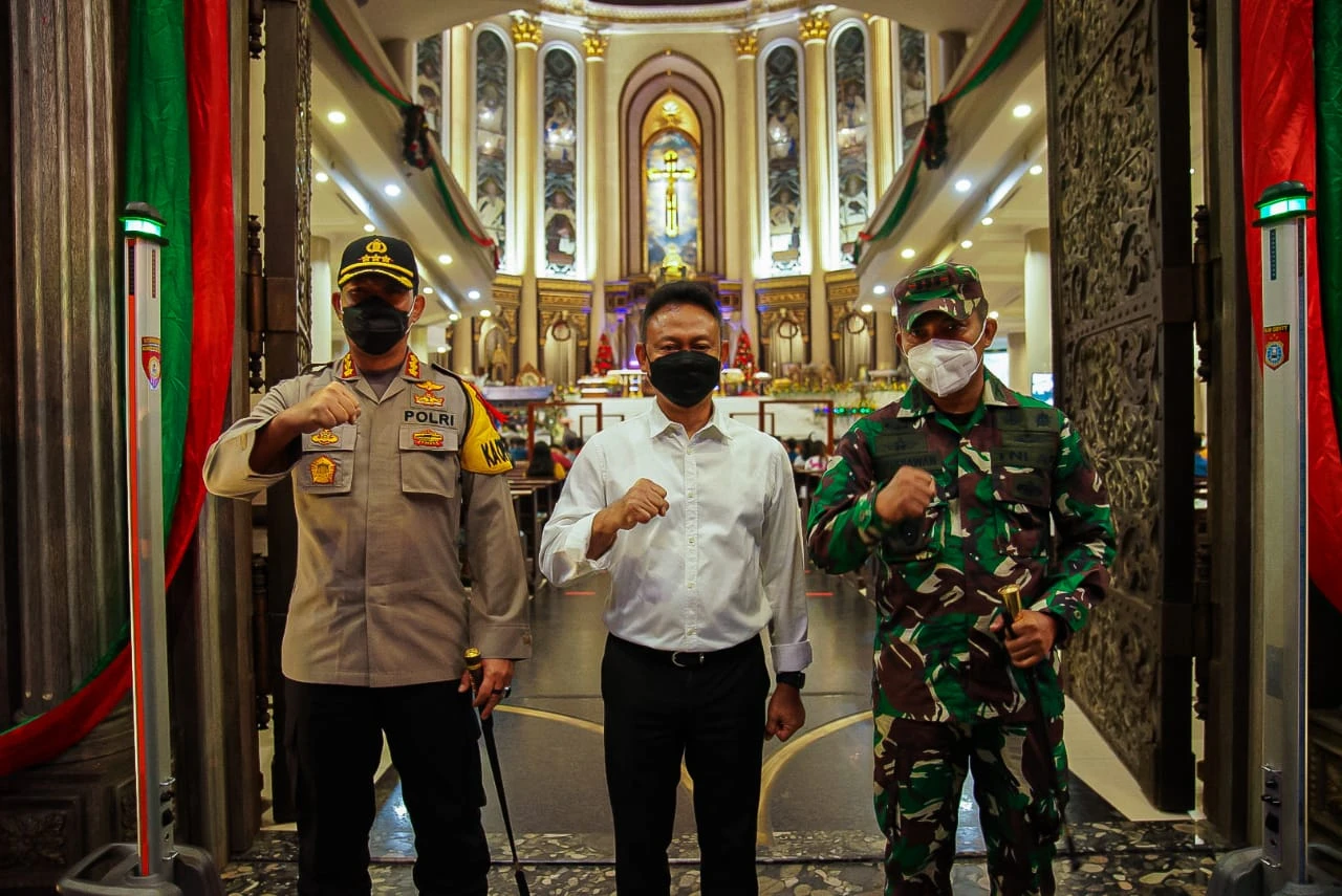 Forkopimda Pantau Sejumlah Gereja, Pastikan Perayaan Natal Berjalan Aman