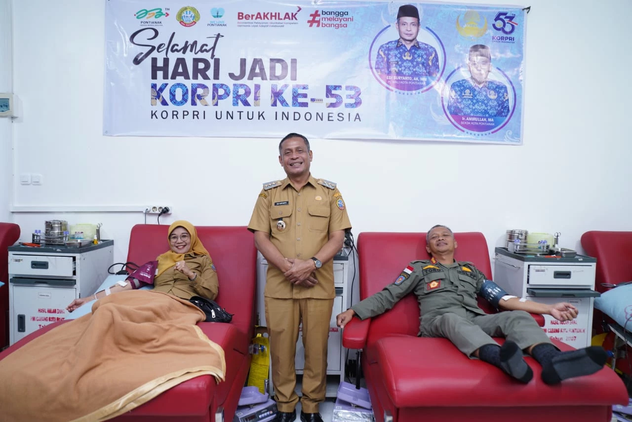 Ulang Tahun ke-53 KORPRI, ASN Pemkot Pontianak Donor Darah