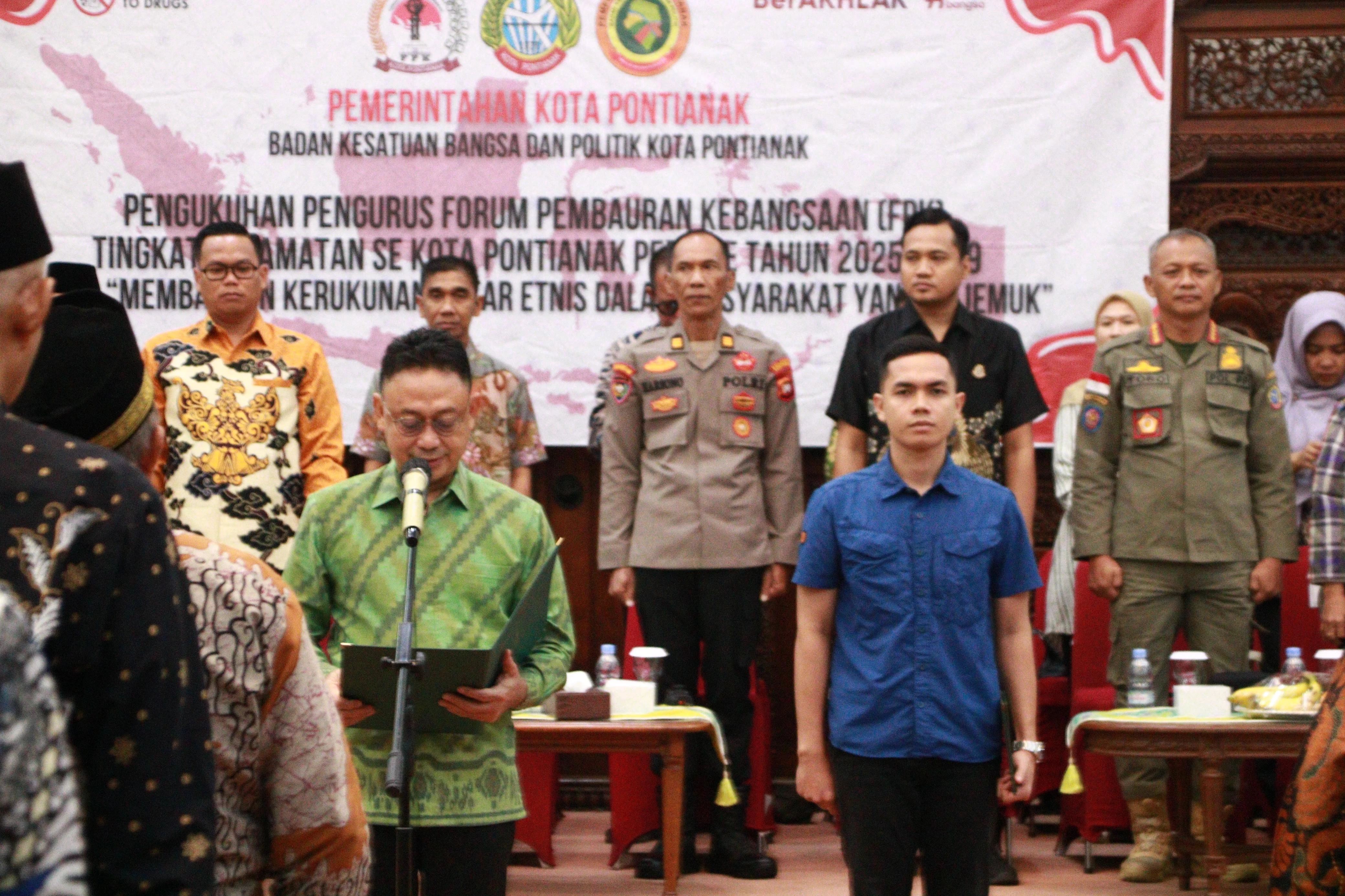 FPK Kecamatan se-Kota Pontianak Resmi Dikukuhkan, Wali Kota Ajak Jaga Keharmonisan